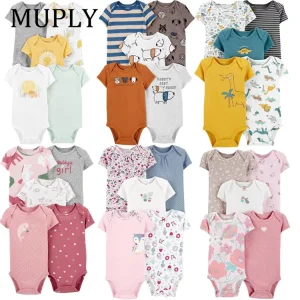 Newborn 5 PCS Soft Cotton Bodysuits